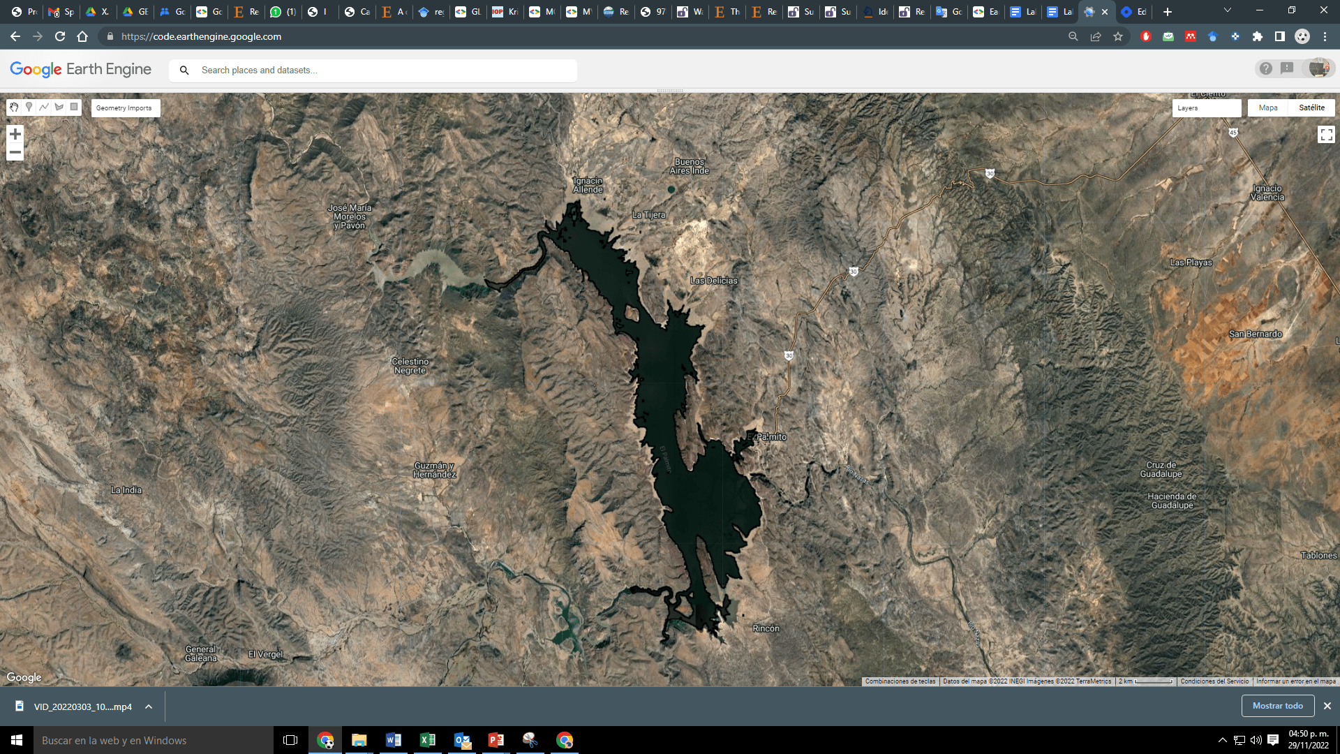 Mapear cuerpos de agua usando 4 índices de vegetación de imagenes Landsat y Sentinel-2 en GEE